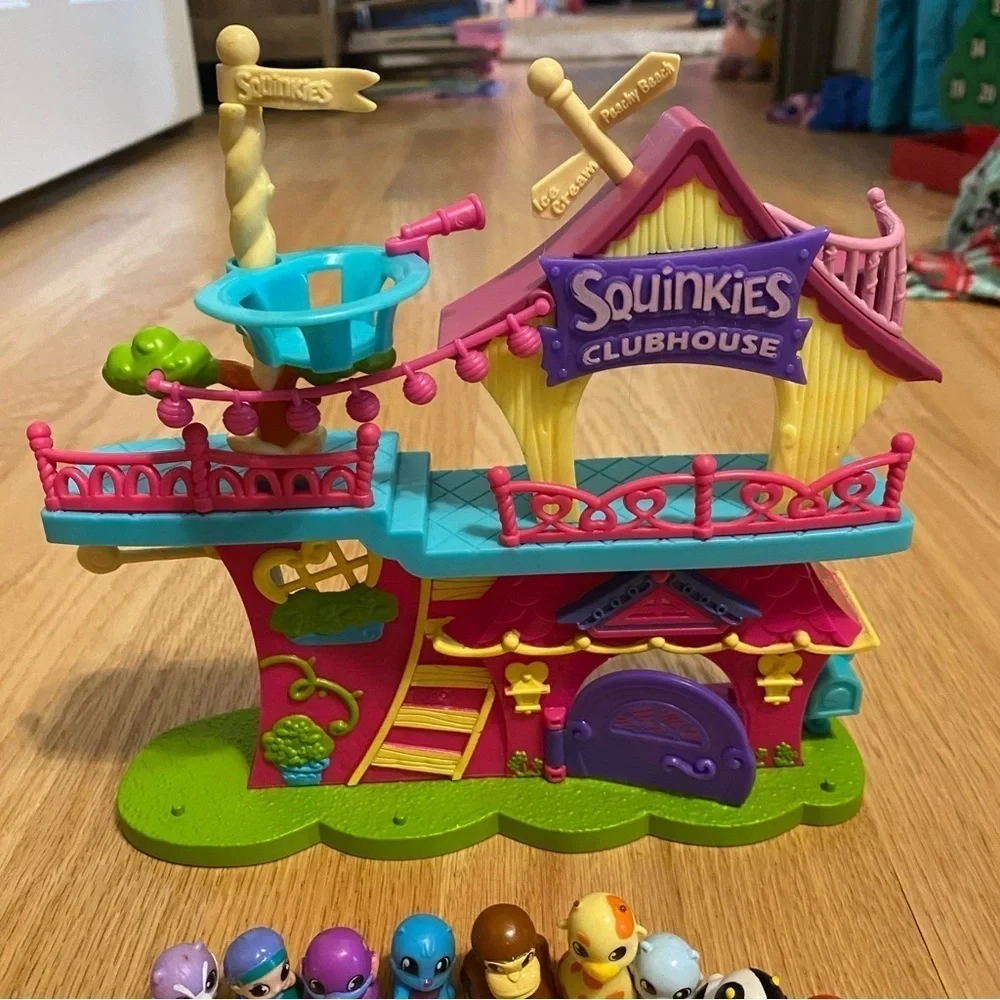 Squinkies Play & Display Clubhouse Playset W/ Figures Kids Toy Yellow
